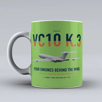 Thumbnail for Vickers VC10 K.3 design on light green ceramic mug, double-side print