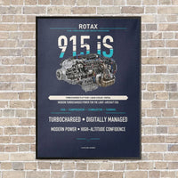 Thumbnail for 915 iS vertical canvas print - framed - navy blue background
