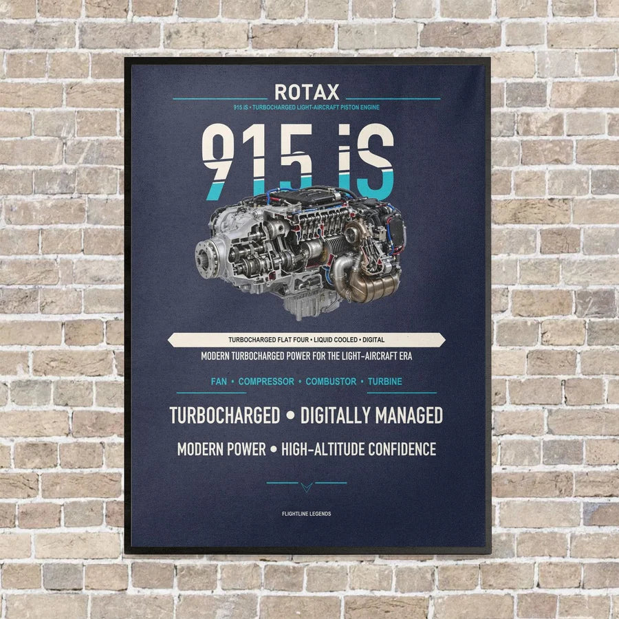 915 iS vertical canvas print - framed - navy blue background