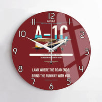 Thumbnail for Aviat Husky A-1C-180 design on dark red no frame wall clock