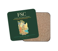 Thumbnail for Figari Sud-Corse Airport (FSC) design on dark green 1 piece coaster