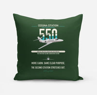 Thumbnail for Cessna Citation 550 - Citation II design on dark green pillow