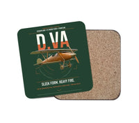 Thumbnail for Albatros D.Va design on dark green 1 piece coaster