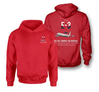 Thumbnail for E-3 Sentry AWACS design on red double-side hoodie, double-side print
