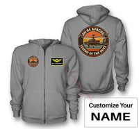 Thumbnail for Retro Apache AH-64 Designed Zipped Hoodies - view 13