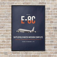 Thumbnail for E-8C Joint STARS vertical canvas print - framed - navy blue background