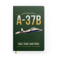 Thumbnail for A-37B Dragonfly design on dark green notebook