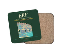 Thumbnail for Erfurt-Weimar Airport (ERF) design on dark green 1 piece coaster