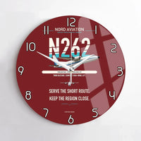 Thumbnail for Nord 262A design on dark red no frame wall clock