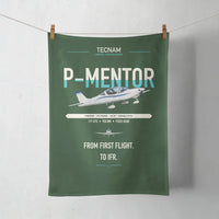 Thumbnail for Tecnam P-Mentor design on dark green towel