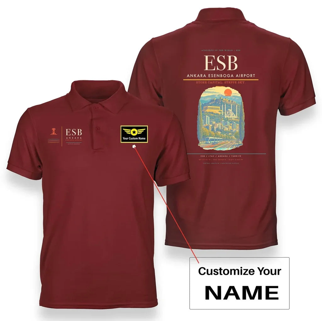 Ankara Esenboga Airport ESB Red+Name