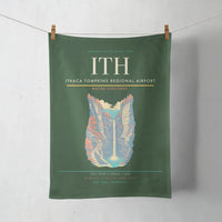 Thumbnail for Ithaca Tompkins Regional Airport (ITH) design on dark green towel
