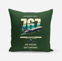 Thumbnail for Boeing 767-300ER design on dark green pillow