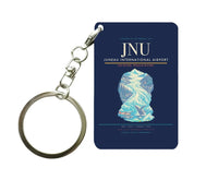 Thumbnail for Juneau International Airport (JNU) design on navy blue key chain