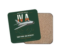 Thumbnail for Dassault Mystère IV A design on dark green 1 piece coaster