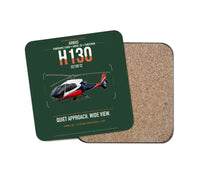 Thumbnail for Airbus H130 design on dark green 1 piece coaster