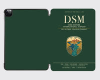 Thumbnail for Des Moines International Airport (DSM) design on dark green ipad tablet case