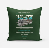 Thumbnail for PT6E-67XP design on dark green pillow