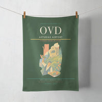 Thumbnail for Asturias Airport (OVD) design on dark green towel