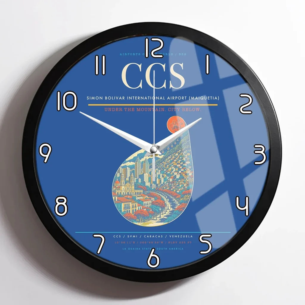 Simon Bolivar International Airport (Maiquetia) CCS Wall-Clock Framed - Blue