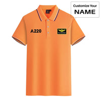 Thumbnail for Customisable Airbus A220 Polo Shirt - view 13