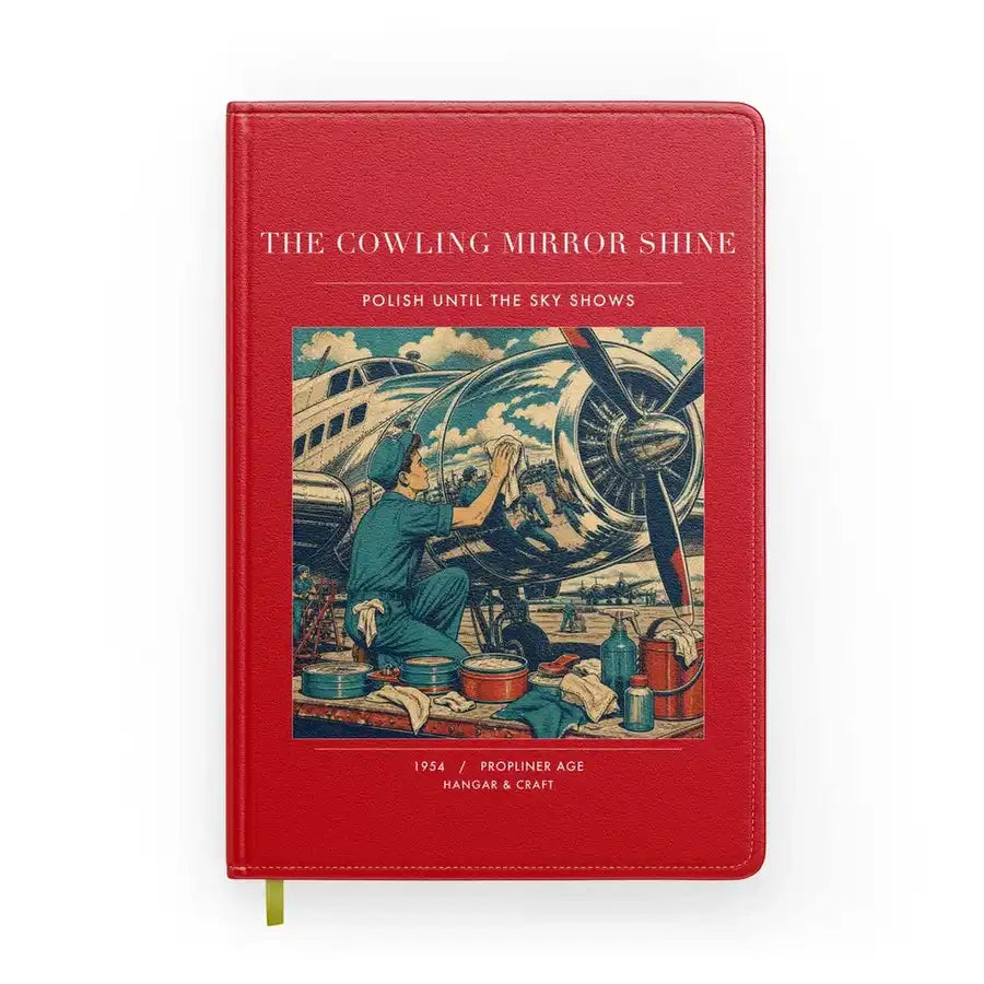 VINTAGE G4262 - The Cowling Mirror Shine - Designed Notebooks design on red