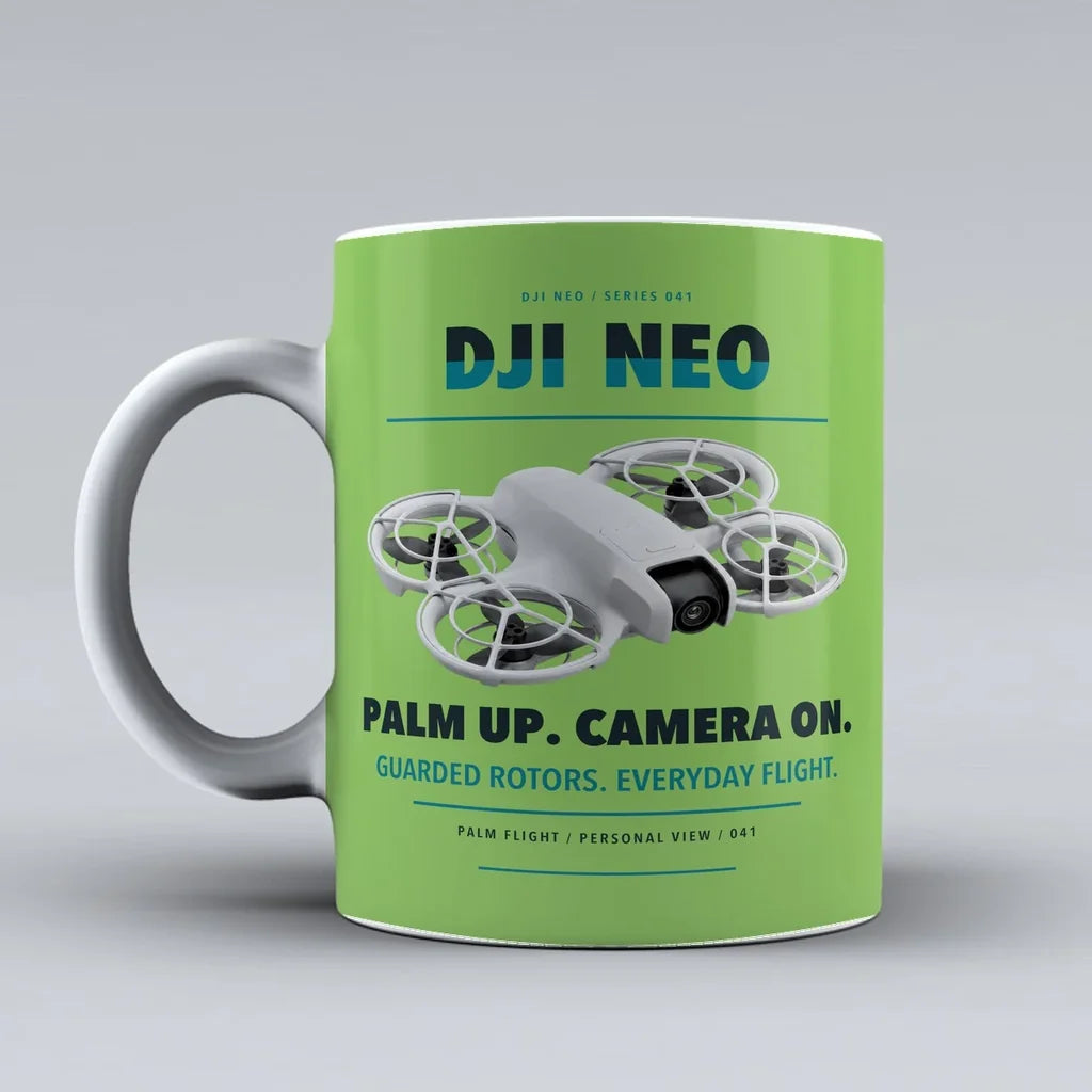 Neo Mug design on light green dji