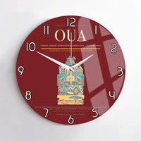 Thumbnail for Thomas Sankara International Airport (OUA) design on dark red no frame wall clock