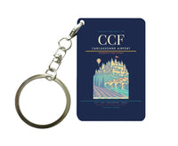 Thumbnail for Carcassonne Airport (CCF) design on navy blue key chain