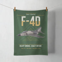 Thumbnail for F-4D Phantom II design on dark green towel