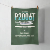 Thumbnail for Tecnam P2006T design on dark green towel