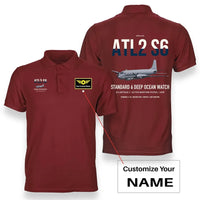 Thumbnail for Atlantique 2 Standard 6 design on red+name double-side polo t-shirt, double-side print