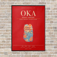 Thumbnail for Naha Airport OKA - Canvas Framed - Red
