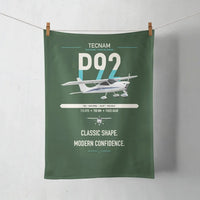 Thumbnail for Tecnam P92 Echo MkII design on dark green towel