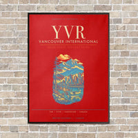 Thumbnail for Vancouver International Airport YVR - Canvas Framed - Red