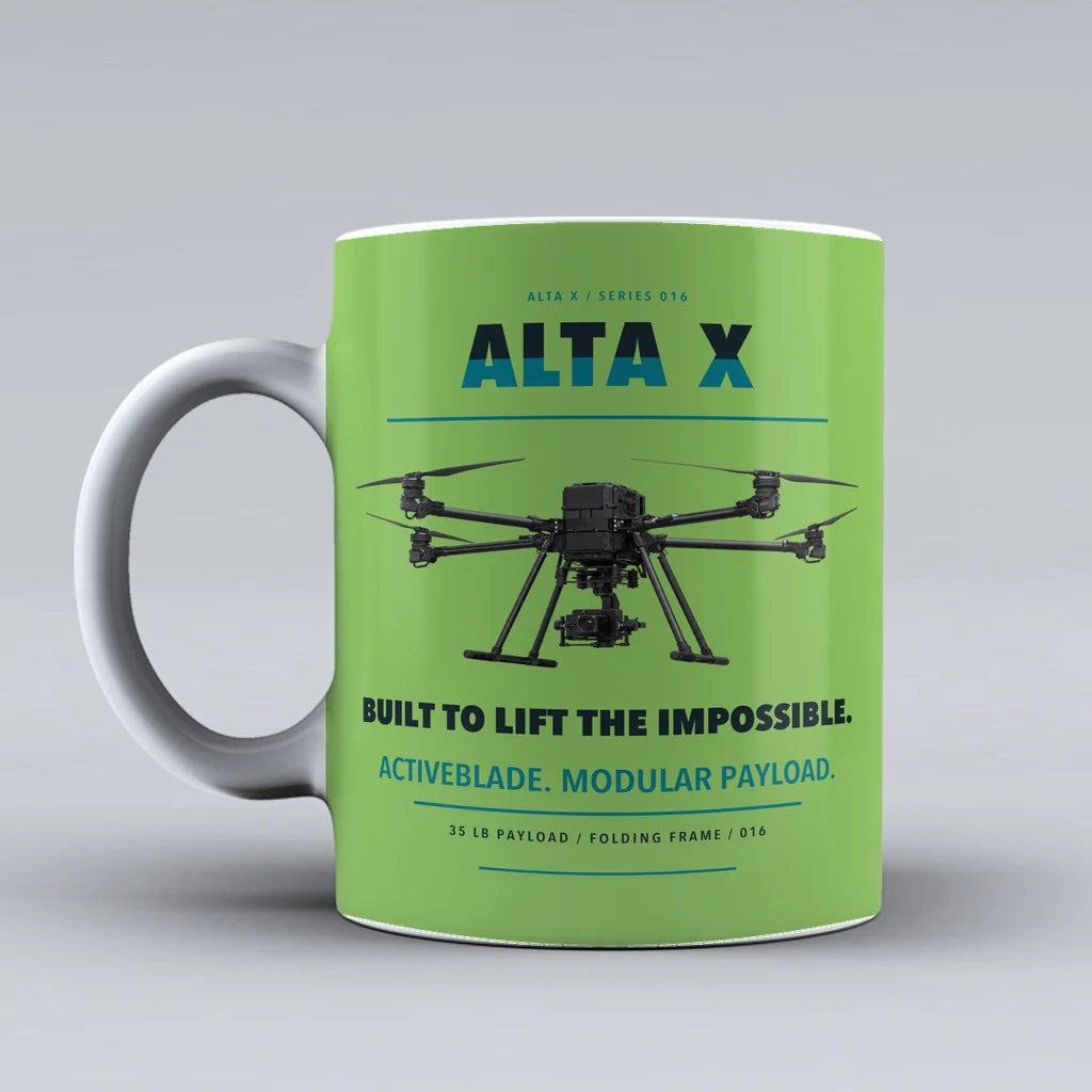 Alta X Mug design on light green freefly