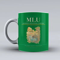Thumbnail for Monroe Regional Airport (MLU) airport code design on green ceramic mug