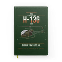 Thumbnail for Bell H-13G Sioux design on dark green notebook