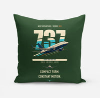 Thumbnail for Boeing 737-700 NG design on dark green pillow