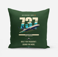 Thumbnail for Boeing 737-800 NG design on dark green pillow
