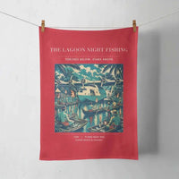 Thumbnail for VINTAGE G4407 - The Lagoon Night Fishing - Designed Towels design on red