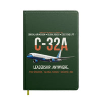 Thumbnail for C-32A Air Force Two Global Reach design on dark green notebook