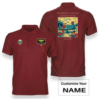 Thumbnail for VINTAGE G4427 - The Apprentice's Solo Dawn - Double-Side Polo T-Shirt design on red+name