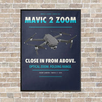 Thumbnail for DJI Mavic 2 Zoom vertical canvas print - framed - navy blue background