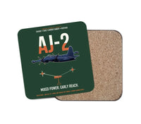 Thumbnail for AJ-2 Savage Tanker design on dark green 1 piece coaster