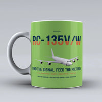 Thumbnail for RC-135V W Rivet Joint design on light green ceramic mug, double-side print