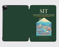 Thumbnail for Sitka Rocky Gutierrez Airport (SIT) design on dark green ipad tablet case