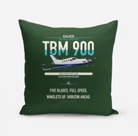 Thumbnail for Daher TBM 900 design on dark green pillow