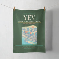 Thumbnail for Inuvik (Mike Zubko) Airport (YEV) design on dark green towel
