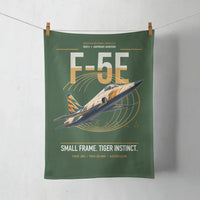 Thumbnail for F-5E Tiger II design on dark green towel